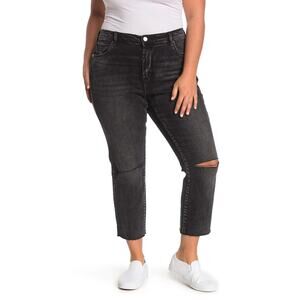 New BLANKNYC The Madison Crop Straight Jeans in Nitro Women's Size 16W